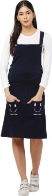 S R S FASHION Women Dark Blue Dungaree