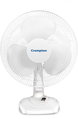 Crompton High Flo Wave Plus 400 Mm Silent Operation 3 Blade Table Fan (White, Pack Of 1) For Rs. 1299 @ 59 %