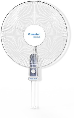 Crompton High Flo Wave Plus 400 mm 3 Blade Wall Fan(Silent Operation | KD White | Pack of 1)