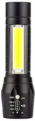 NKPR High quality Metal LED light ,Super Bright ,Waterproof 3 Light Modes 1613 Torch(Black, 4 cm, Rechargeable)