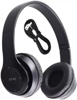 Casa Tech Super-Bass Bluetooth Headset with Mic, Bluetooth Headset Bluetooth(Black, On the Ear)