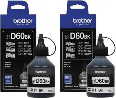 brother 60BK Black - Twin Pack Ink Bottle