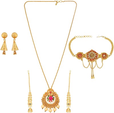 MissMister Brass Gold-plated Gold Jewellery Set(Pack of 1)