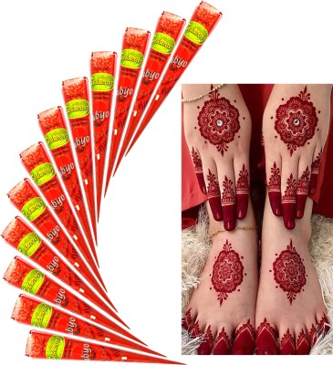 VIMAL s Sehnaaz Rubyo Instant Henna Cone Synthetic Mehendi(Pack of 12)