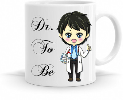 R CREATION Dr.To Be Printed Ceramic Coffee Mug(325 ml)