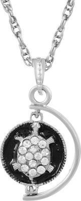 memoir Silver Cubic Zirconia Brass Pendant