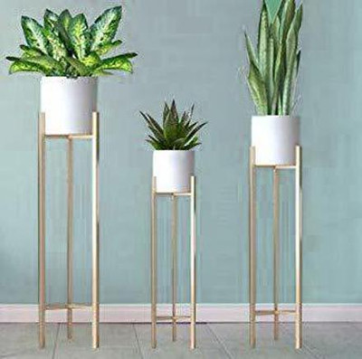 EzzuCrafts Plant Container Set(Pack of 3, Metal)