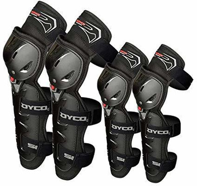 acube mart Elbow Guard, Knee Guard Free Black(Pack of 4)