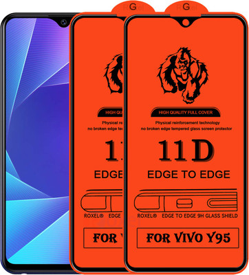 Roxel Edge To Edge Tempered Glass for Vivo Y95(Pack of 2)