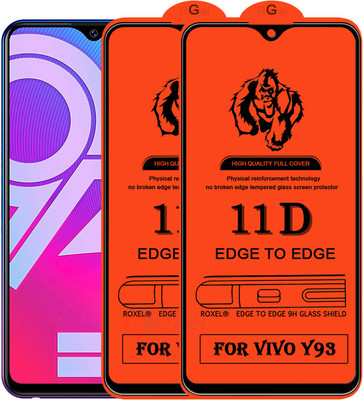 Roxel Edge To Edge Tempered Glass for Vivo Y93(Pack of 2)