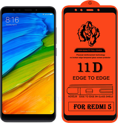 Roxel Edge To Edge Tempered Glass for Mi Redmi 5(Pack of 1)
