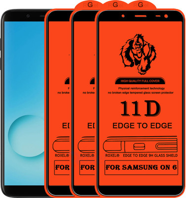 Roxel Edge To Edge Tempered Glass for Samsung Galaxy On6(Pack of 3)