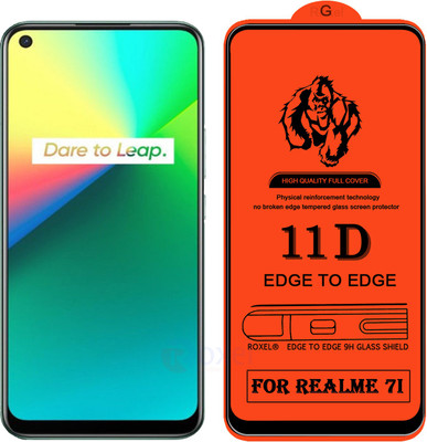 Roxel Edge To Edge Tempered Glass for Realme 7I(Pack of 1)
