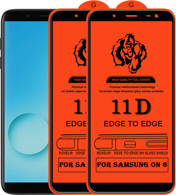 Roxel Edge To Edge Tempered Glass for Samsung Galaxy On6(Pack of 2)
