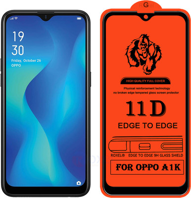 Roxel Edge To Edge Tempered Glass for Oppo A1K(Pack of 1)