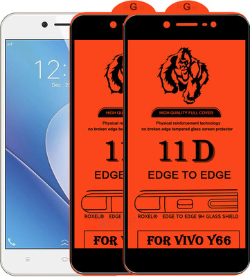 Roxel Edge To Edge Tempered Glass for VIVO Y66(Pack of 2)