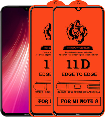 Roxel Edge To Edge Tempered Glass for Redmi Note 8 New(Pack of 2)