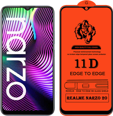 Roxel Edge To Edge Tempered Glass for Realme Narzo 20(Pack of 1)