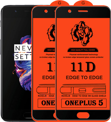 Roxel Edge To Edge Tempered Glass for OnePlus 5(Pack of 2)