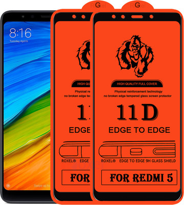 Roxel Edge To Edge Tempered Glass for Mi Redmi 5(Pack of 2)