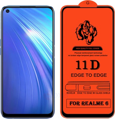 Roxel Edge To Edge Tempered Glass for Realme 6(Pack of 1)