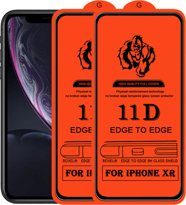 Roxel Edge To Edge Tempered Glass for Apple iPhone XR(Pack of 2)