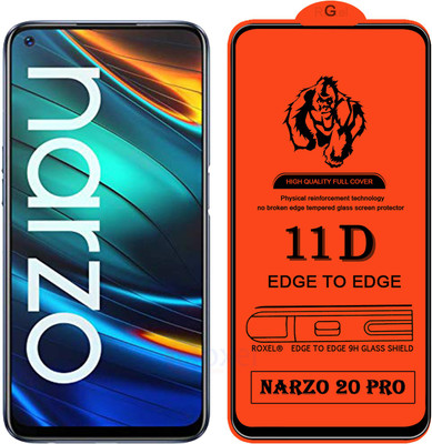 Roxel Edge To Edge Tempered Glass for Realme Narzo 20 Pro(Pack of 1)