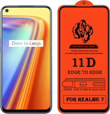 Roxel Edge To Edge Tempered Glass for Realme 7(Pack of 1)