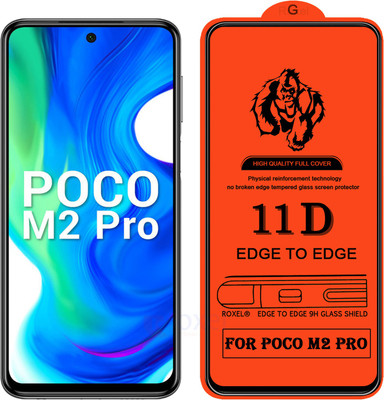 Roxel Edge To Edge Tempered Glass for Poco M2 Pro(Pack of 1)
