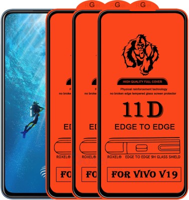 Roxel Edge To Edge Tempered Glass for Vivo V19(Pack of 3)