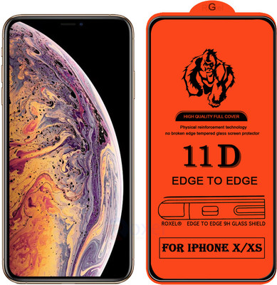 Roxel Edge To Edge Tempered Glass for Apple iPhone XS(Pack of 1)