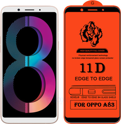 Roxel Edge To Edge Tempered Glass for Oppo A83(Pack of 1)