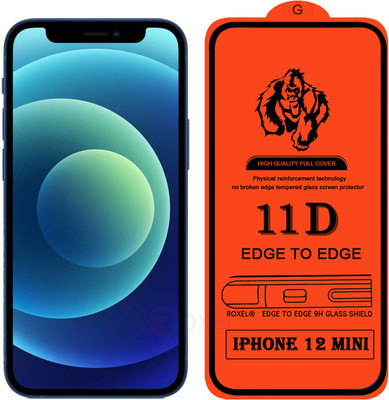 Roxel Edge To Edge Tempered Glass for IPhone 12 Mini(Pack of 1)
