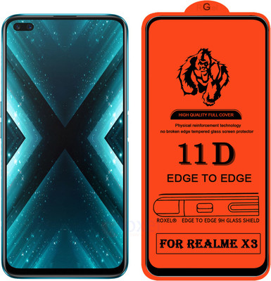 Roxel Edge To Edge Tempered Glass for Realme X3(Pack of 1)