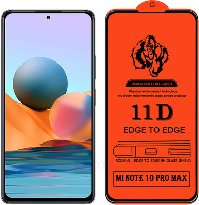 Roxel Edge To Edge Tempered Glass for MI Note 10 Pro Max(Pack of 1)