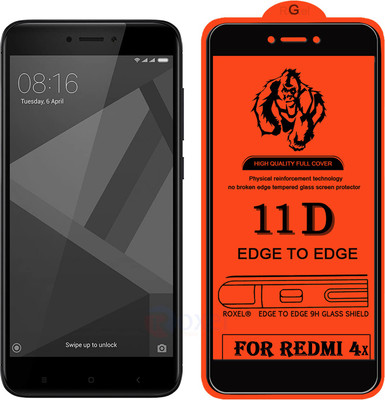 Roxel Edge To Edge Tempered Glass for Mi Redmi 4X(Pack of 1)