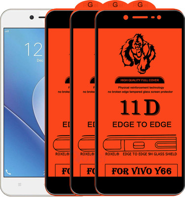 Roxel Edge To Edge Tempered Glass for VIVO Y66(Pack of 3)