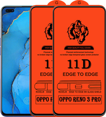 Roxel Edge To Edge Tempered Glass for OPPO RENO 3 PRO(Pack of 2)