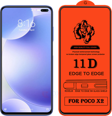 Roxel Edge To Edge Tempered Glass for Poco X2(Pack of 1)