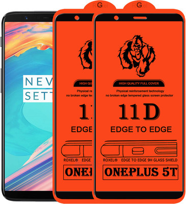Roxel Edge To Edge Tempered Glass for OnePlus 5T(Pack of 2)