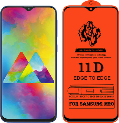 Roxel Edge To Edge Tempered Glass for Samsung Galaxy M20(Pack of 1)