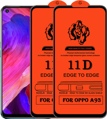 Roxel Edge To Edge Tempered Glass for Oppo A93(Pack of 2)