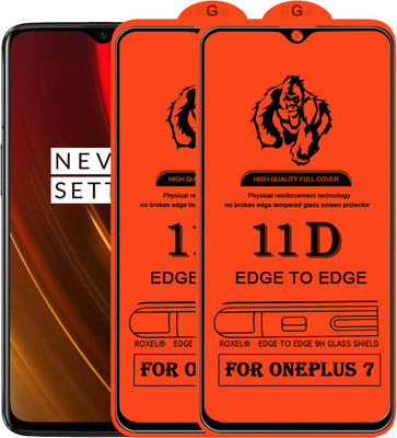 Roxel Edge To Edge Tempered Glass for Oneplus 7(Pack of 2)