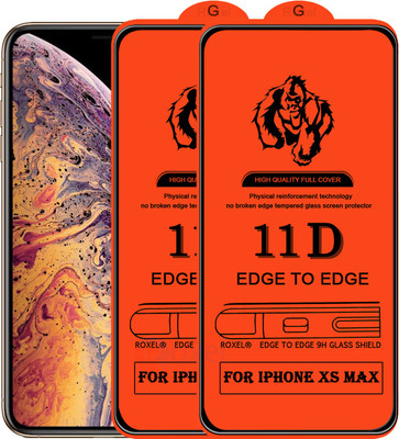Roxel Edge To Edge Tempered Glass for Apple iPhone XS Max(Pack of 2)