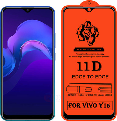 Roxel Edge To Edge Tempered Glass for Vivo Y15(Pack of 1)