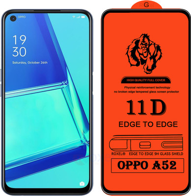 Roxel Edge To Edge Tempered Glass for Oppo A52 2020(Pack of 1)
