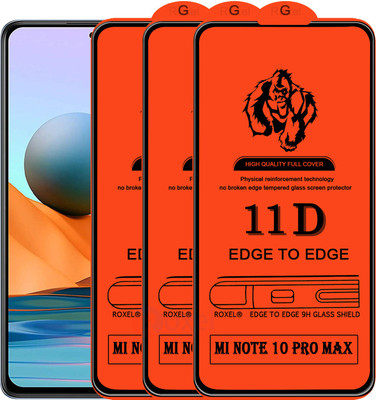 Roxel Edge To Edge Tempered Glass for MI Note 10 Pro Max(Pack of 3)