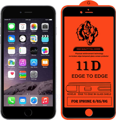 Roxel Edge To Edge Tempered Glass for Apple iPhone 6(Pack of 1)