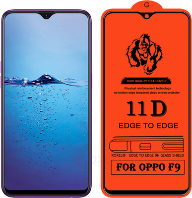 Roxel Edge To Edge Tempered Glass for Oppo F9(Pack of 1)