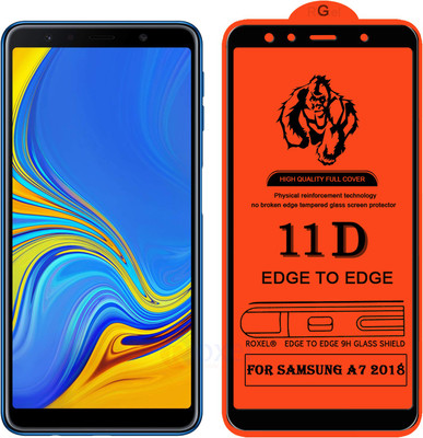 Roxel Edge To Edge Tempered Glass for Samsung A7 2018(Pack of 1)